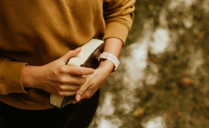 a person with book